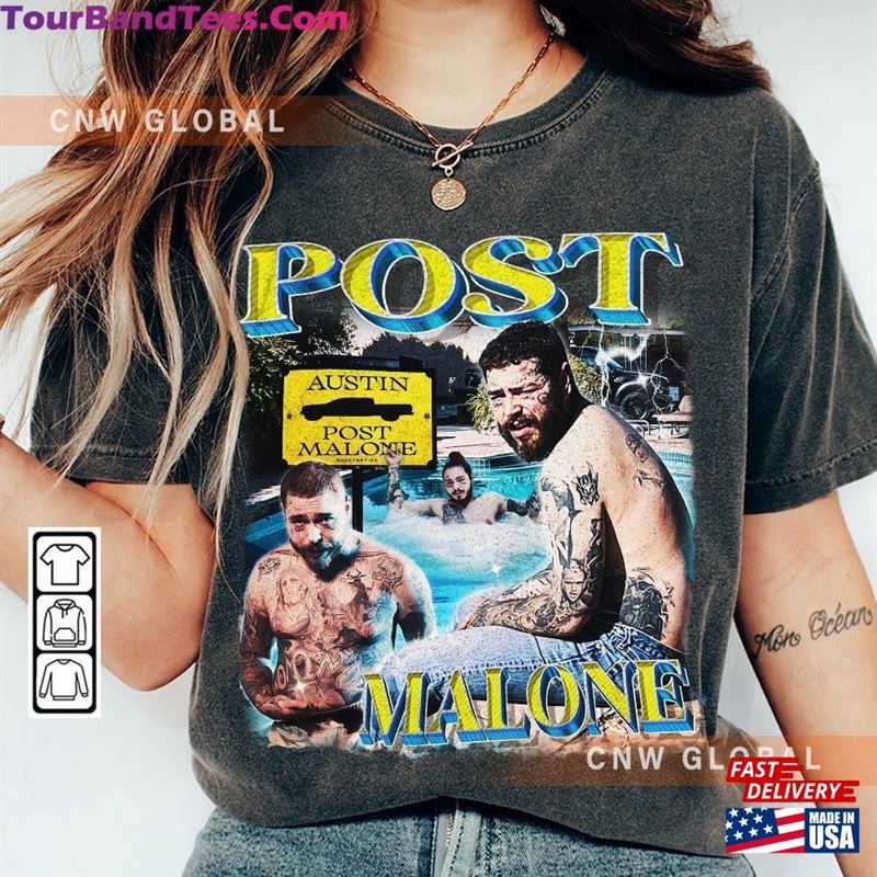 Post Malone Austin Rap Shirt Y2K 90S Merch Vintage Album Song Hoodie T-Shirt 29Uf124465 – Utopia Fashion