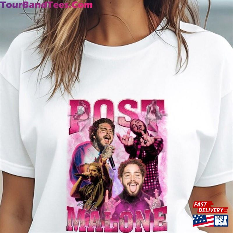 Post Malone Concert Shirt 90S Vintage Merch Book Art Twelve Carat Toothache Album World Tour Ticket Graphic Tee Gift V2 T-Shirt Sweatshirt 29Uf118367 – Utopia Fashion