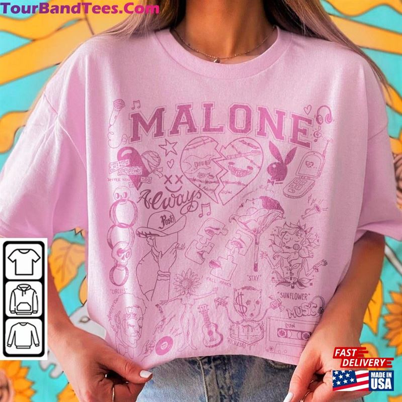 Post Malone Doodle Art Tattoo Shirt Album Lyrics Sweatshirt Hoodie T-Shirt 29Uf136530 – Utopia Fashion