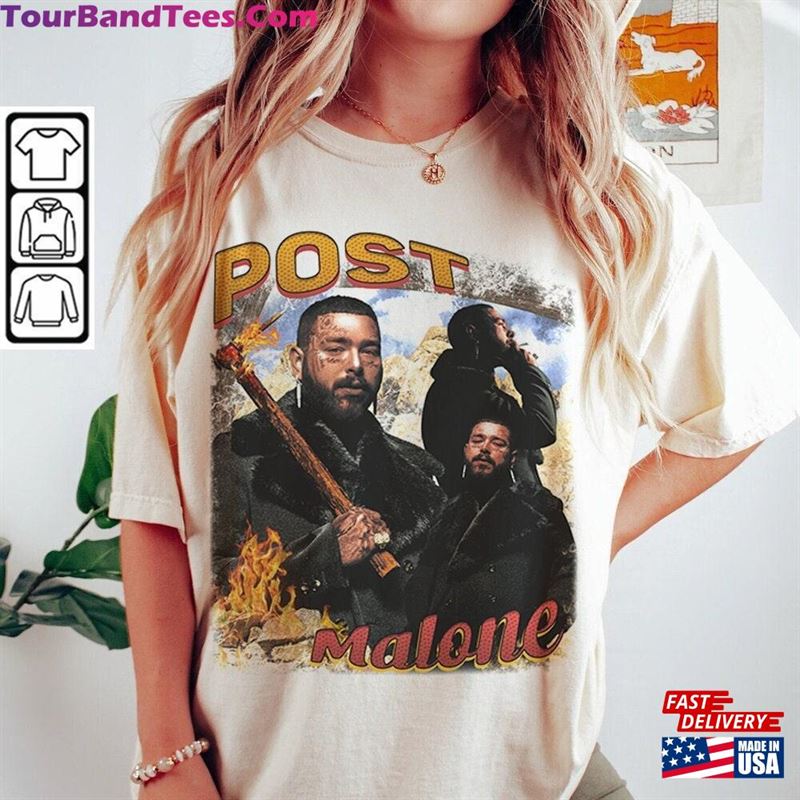 Post Malone Music Shirt T-Shirt Vintage 90S Merch Tour Ticket Album Png Sweatshirt Classic Hoodie 29Uf122501 – Utopia Fashion