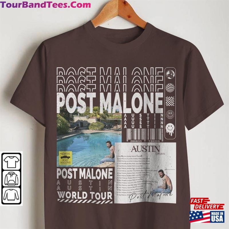 Post Malone Rap Shirt Y2K 90S Merch Vintage Album Austin Twelve Carot Tour Tickets Graphic Tee Gift For Fan L2605R Sweatshirt Hoodie 29Uf122109 – Utopia Fashion