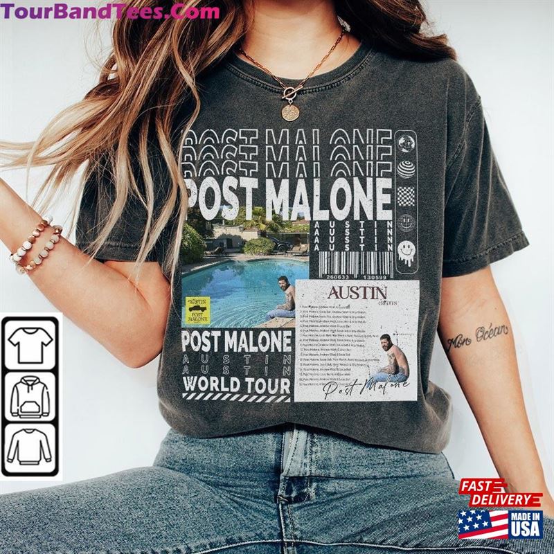 Post Malone Rap Shirt Y2K 90S Merch Vintage Album Austin Twelve Carot Tour Tickets Graphic Tee Gift For Fan L2605R Sweatshirt Hoodie 29Uf122109 – Utopia Fashion