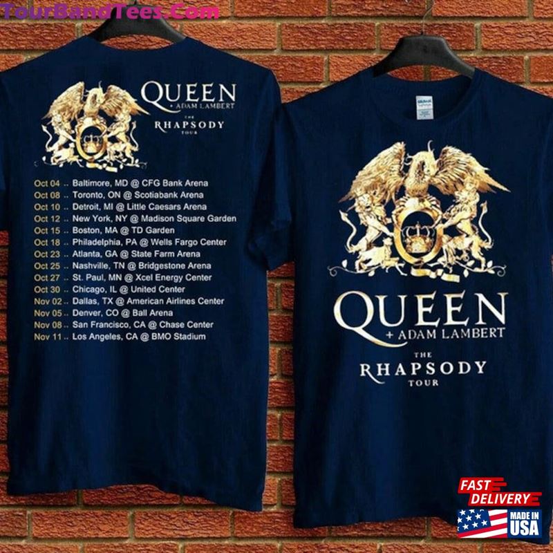 Queen Adam Lambert The Rhapsody Tour T-Shirt Rock Band Unisex 29Uf122232 – Utopia Fashion