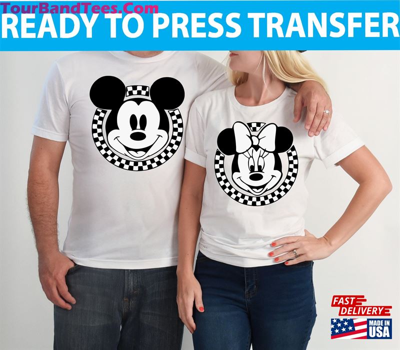 Ready To Press Disney Checkered Minnie Mickey Dtf Transfers Transfer T-Shirt Unisex 29Uf122866 – Utopia Fashion