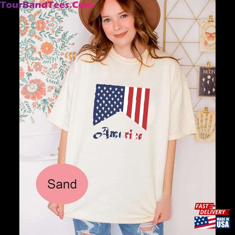 Red White And Blue Flag America Tee 4Th Of July T Hoodie T-Shirt 29Uf119060 – Utopia Fashion