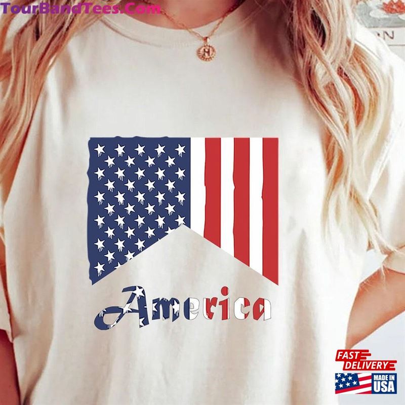 Red White And Blue Flag America Tee 4Th Of July T Hoodie T-Shirt 29Uf119060 – Utopia Fashion