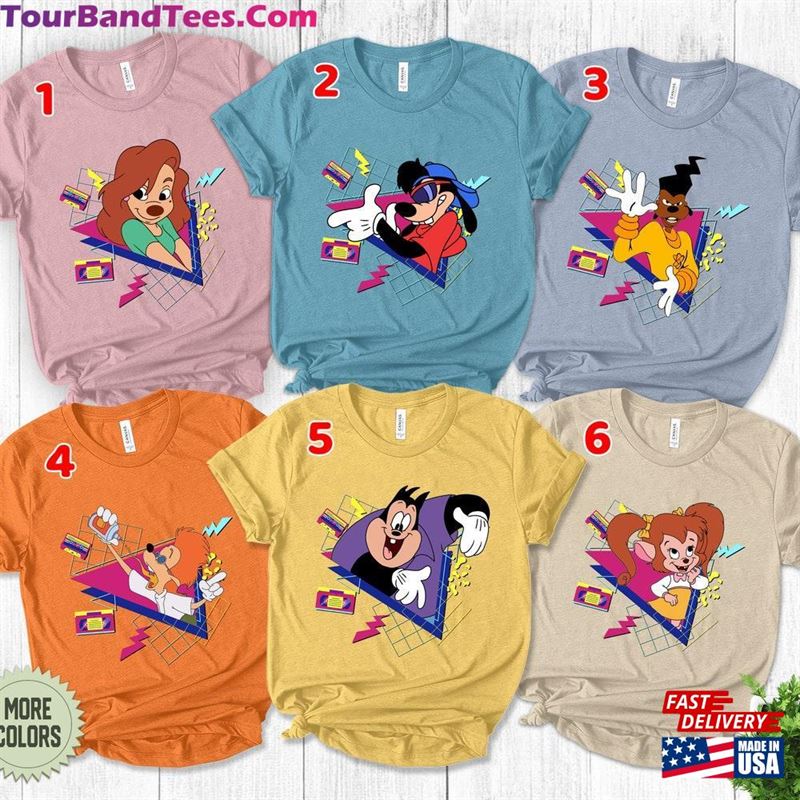 Retro 90S Goofy Movie Shirt A Group Characters Max Roxanne Powerline Matching Unisex Hoodie 29Uf124622 – Utopia Fashion