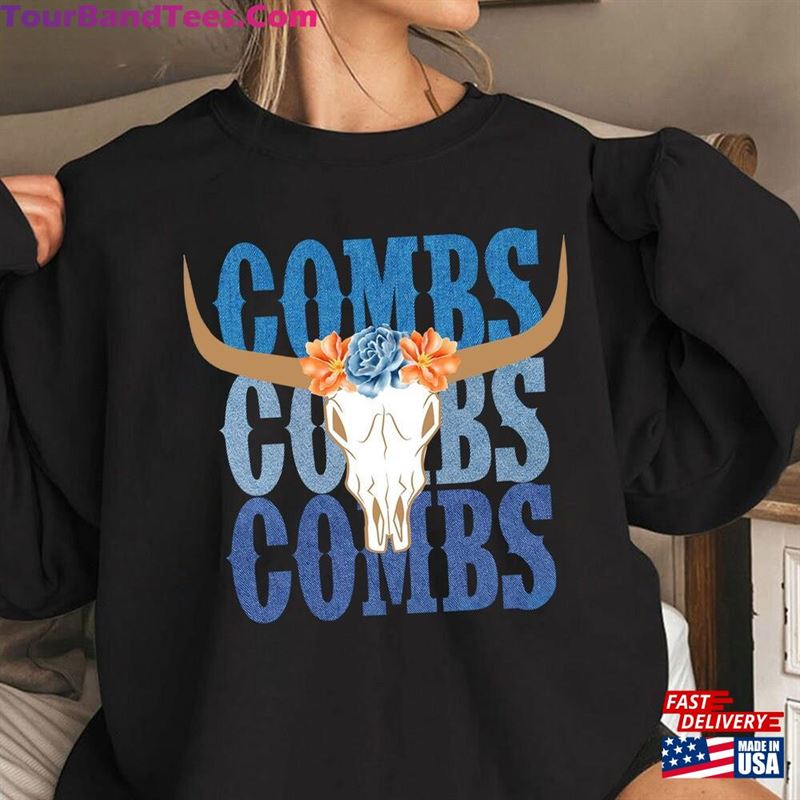 Retro Combs Bullhead Flower T-Shirt Luke Tour Merch Country Music Fan Classic 29Uf122151 – Utopia Fashion