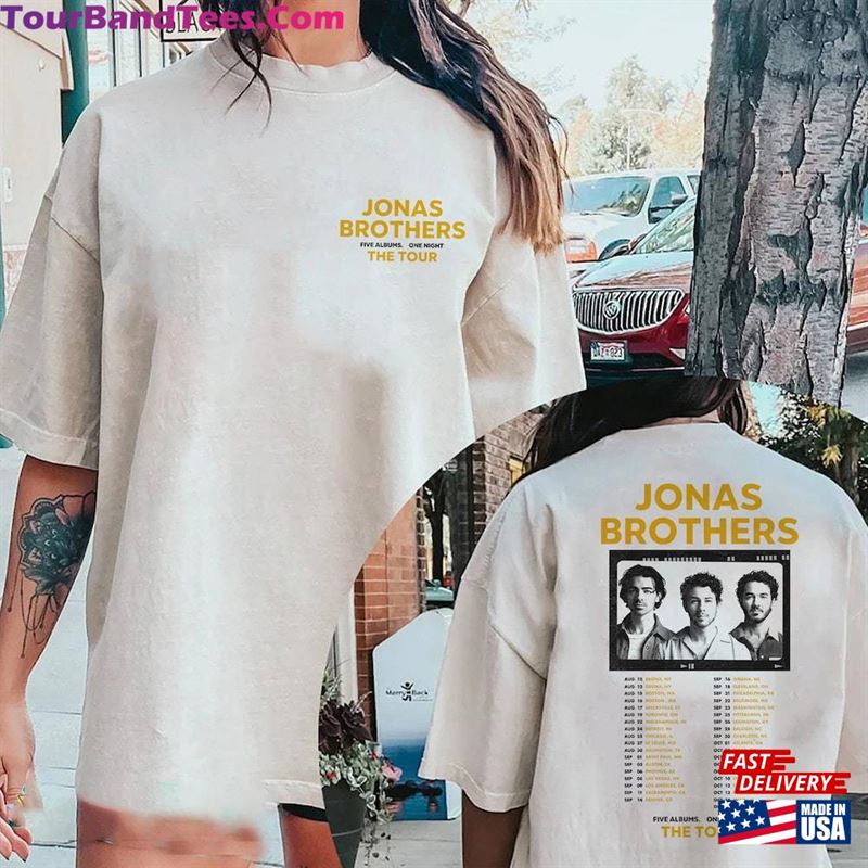 Retro Jonas Brothers Five Albums One Night Shirt Y2K Brother Nick Joe Kevin T-Shirt Sweatshirt Unisex 29Uf136479 – Utopia Fashion