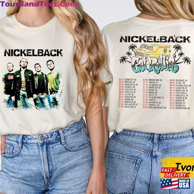 Retro Nickelback Music Shirt Vintage Get Rollin’Tour Album Graphic Tee 90S Unisex Sweatshirt 29Uf131511 – Utopia Fashion