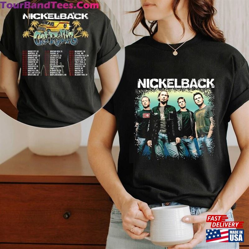 Retro Nickelback Music Shirt Vintage Get Rollin’Tour Album Graphic Tee 90S Unisex Sweatshirt 29Uf131511 – Utopia Fashion