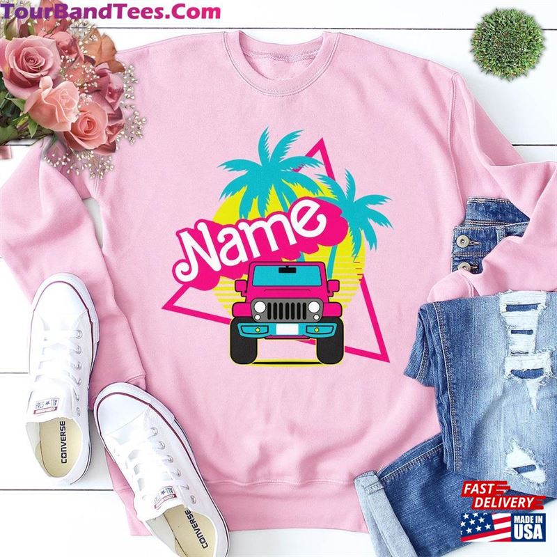 Retro Pink Doll Sweatshirt Custom Name Malibu Beach Vacation Tee Trending Movie Shirt Unisex T-Shirt 29Uf131651 – Utopia Fashion