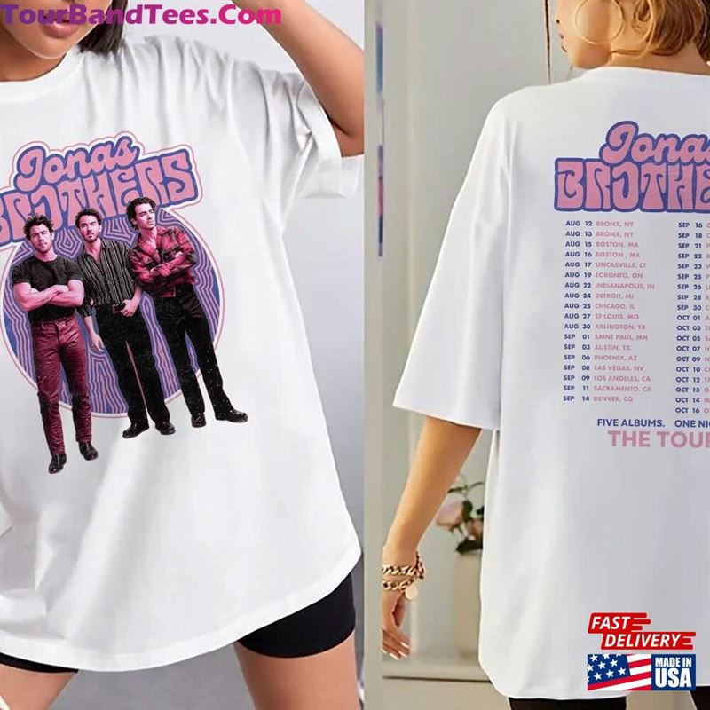 Retro Purple Jonas Brothers Five Albums One Night Shirt Brother Nick Joe Kevin T-Shirt Hoodie Unisex 29Uf136445 – Utopia Fashion