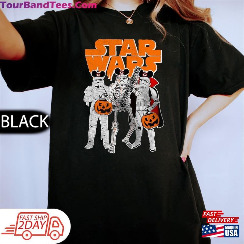 Retro Star Wars Stormtrooper Skeleton Costume Mickey Ears Halloween Comfort Colors Shirt Funny T-Shirt Classic Sweatshirt 29Uf136842 – Utopia Fashion