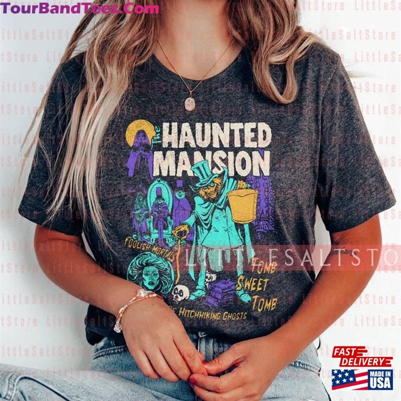 Retro The Haunted Mansion Shirt Hitchhiking Ghosts Leota Disney Halloween T-Shirt Mickey Unisex Sweatshirt 29Uf123202 – Utopia Fashion