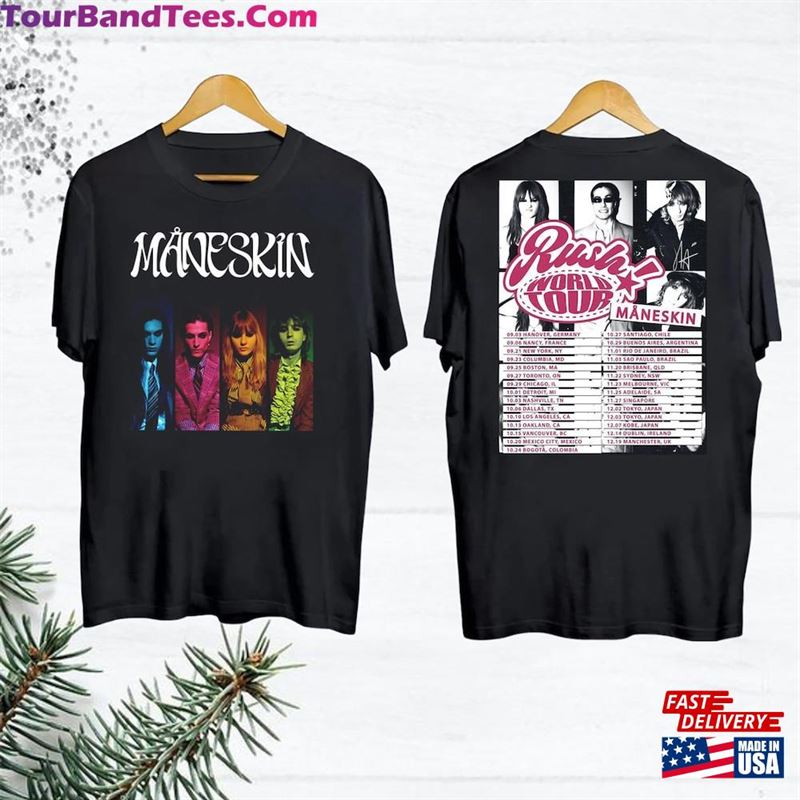 Rock Band Maneskin Shirt Rush World Tour Concert Merch Hoodie T-Shirt 29Uf123595 – Utopia Fashion