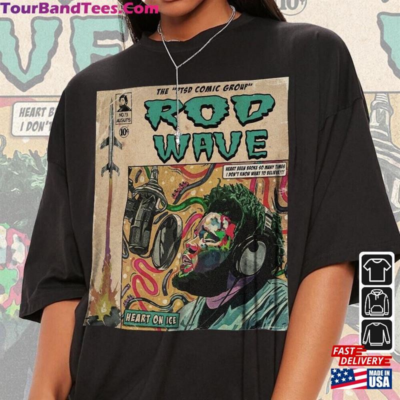 Rod Wave Comic Shirt 90S Vintage Merch Book Art Heart On Ice Ptsd Album World Tour Ticket Graphic Tee Gift For Fan V2 Hoodie Classic 29Uf122961 – Utopia Fashion