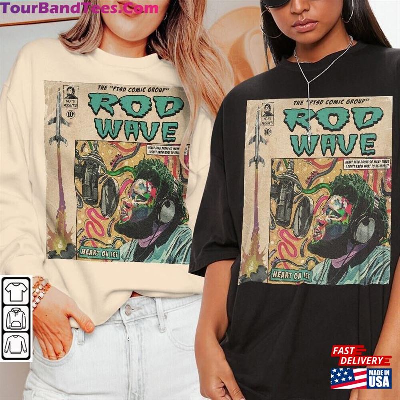 Rod Wave Comic Shirt 90S Vintage Merch Book Art Heart On Ice Ptsd Album World Tour Ticket Graphic Tee Gift For Fan V2 Hoodie Classic 29Uf122961 – Utopia Fashion