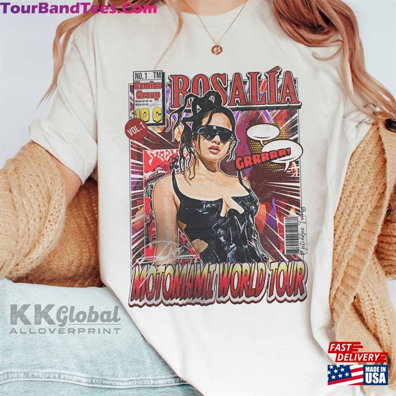 Rosalia Motomami World Tour Comic Shirt Y2K 90S Merch Vintage 80723S1 T-Shirt Unisex 29Uf123542 – Utopia Fashion