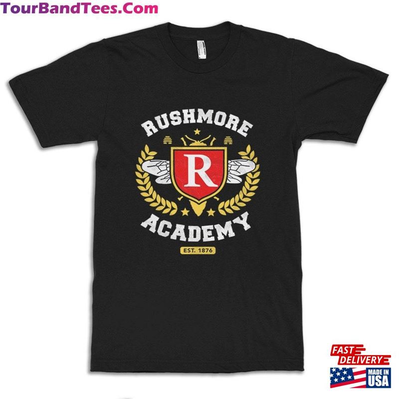 Rushmore Academy Logo T-Shirt Wes Anderson Movie Shirt Men Classic 29Uf123085 – Utopia Fashion