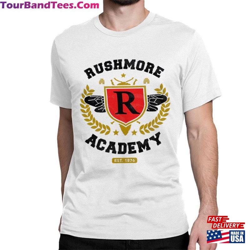 Rushmore Academy Logo T-Shirt Wes Anderson Movie Shirt Men Classic 29Uf123085 – Utopia Fashion