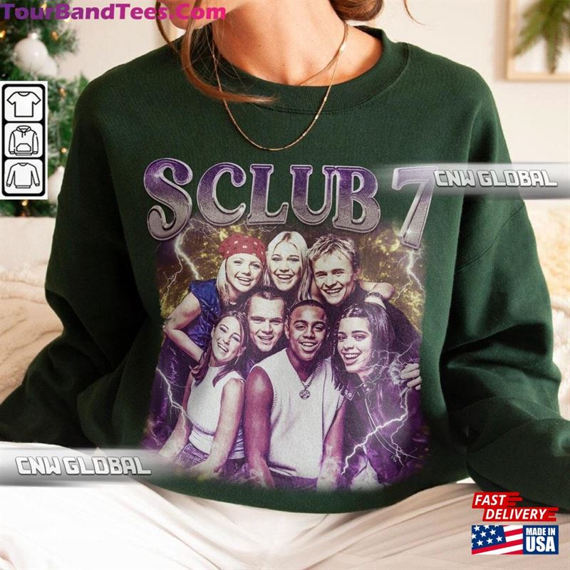 S Club Vintage 90S Band Music Shirt Bootleg Retro Uk Tour Y2K Sweatshirt T-Shirt Unisex 29Uf124679 – Utopia Fashion