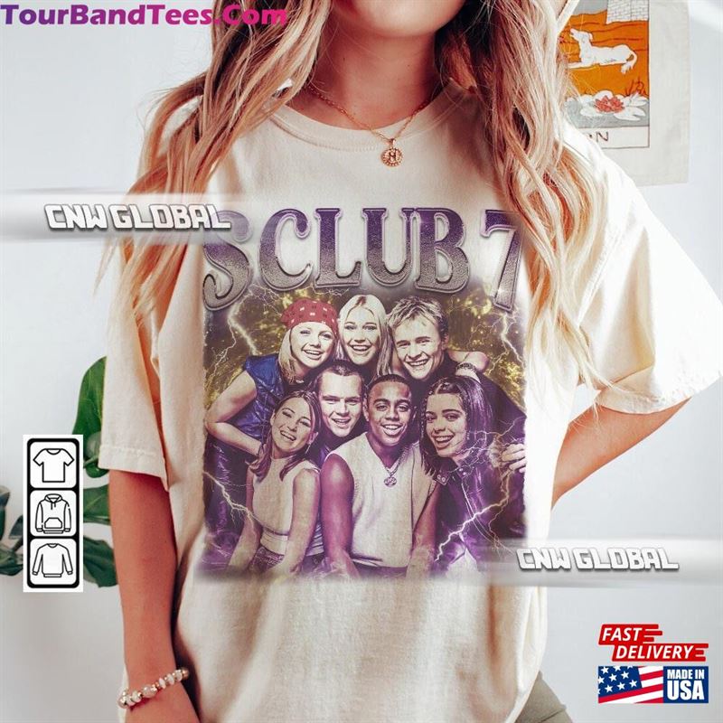 S Club Vintage 90S Band Music Shirt Bootleg Retro Uk Tour Y2K Sweatshirt T-Shirt Unisex 29Uf124679 – Utopia Fashion