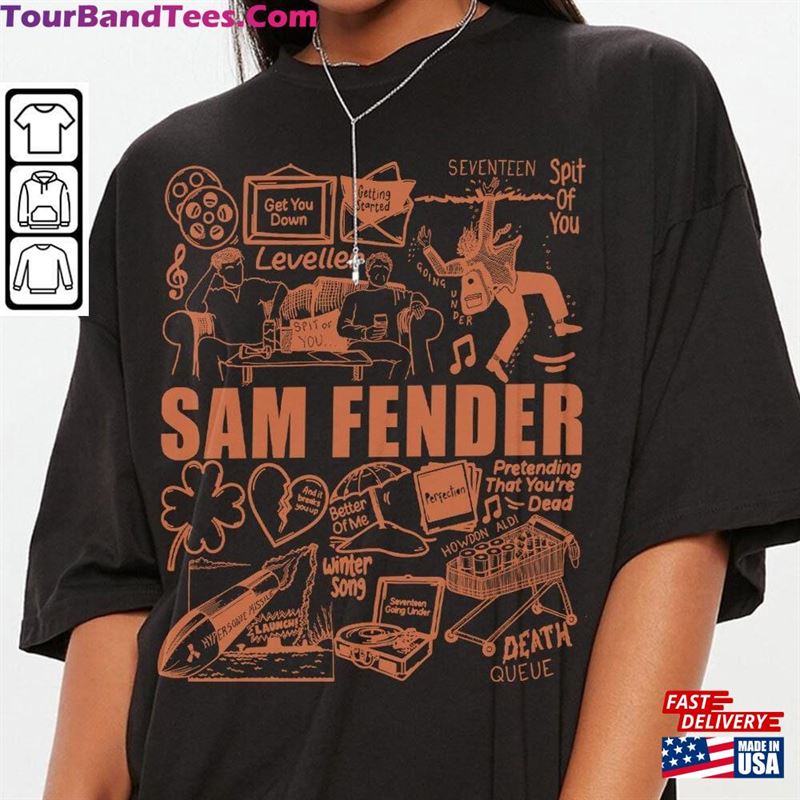 Sam Fender Doodle Art Shirt Vintage Lyric Tattoo Album Graphic Design Tour Gift For Fan Sweatshirt Hoodie V1 Da2605Dt Unisex 29Uf131757 – Utopia Fashion