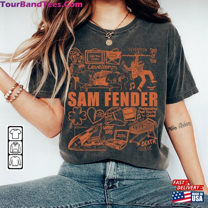 Sam Fender Doodle Art Shirt Vintage Lyric Tattoo Album Graphic Design Tour Gift For Fan Sweatshirt Hoodie V1 Da2605Dt Unisex 29Uf131757 – Utopia Fashion