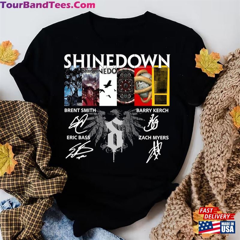 Shinedown Band Signatures Graphic Shirt Rock Tour Hoodie T-Shirt 29Uf118966 – Utopia Fashion