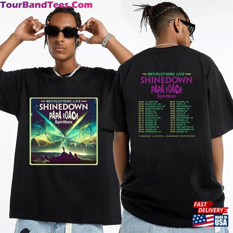 Shinedown Tour Dates Shirt The Revolutions Live Band Sweatshirt Unisex 29Uf124335 – Utopia Fashion