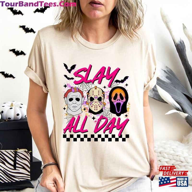 Slay All Day T-Shirt Horror Character Movie Killers Sweatshirt Classic 29Uf123946 – Utopia Fashion