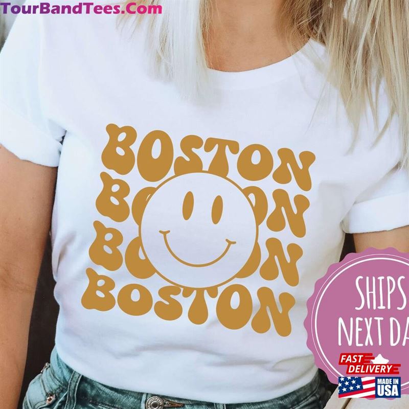 Smiley Boston Shirt City T-Shirt Gift Unisex Classic 29Uf141609 – Utopia Fashion