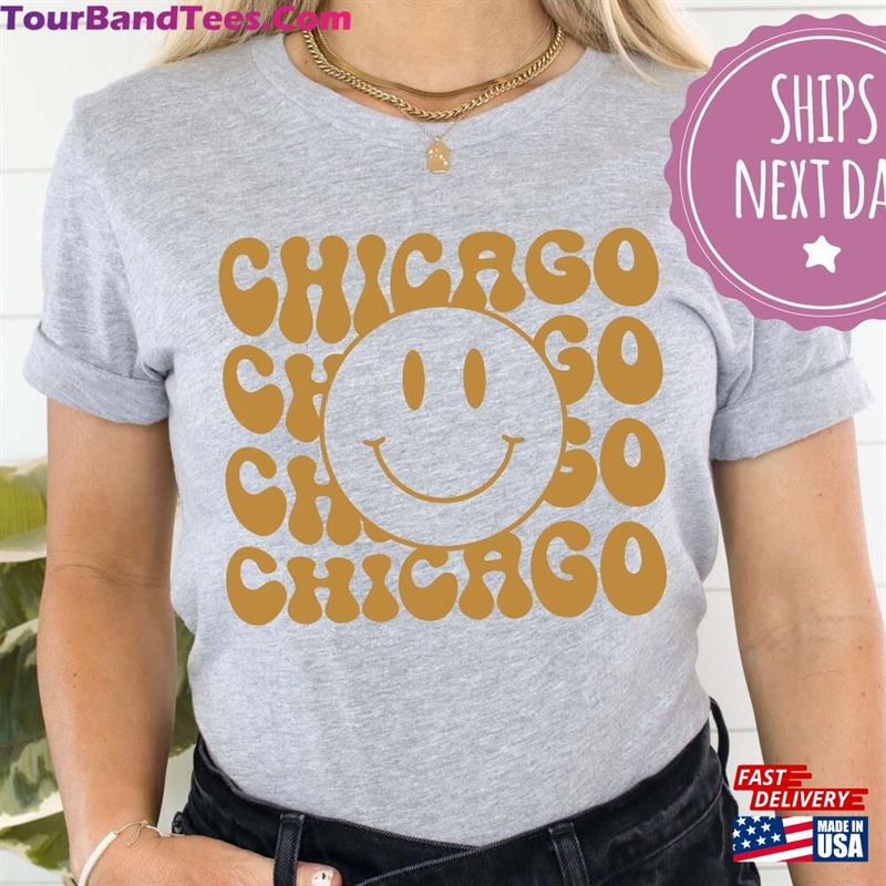 Smiley Chicago Shirt Illinois State T-Shirt Gift Classic 29Uf141595 – Utopia Fashion