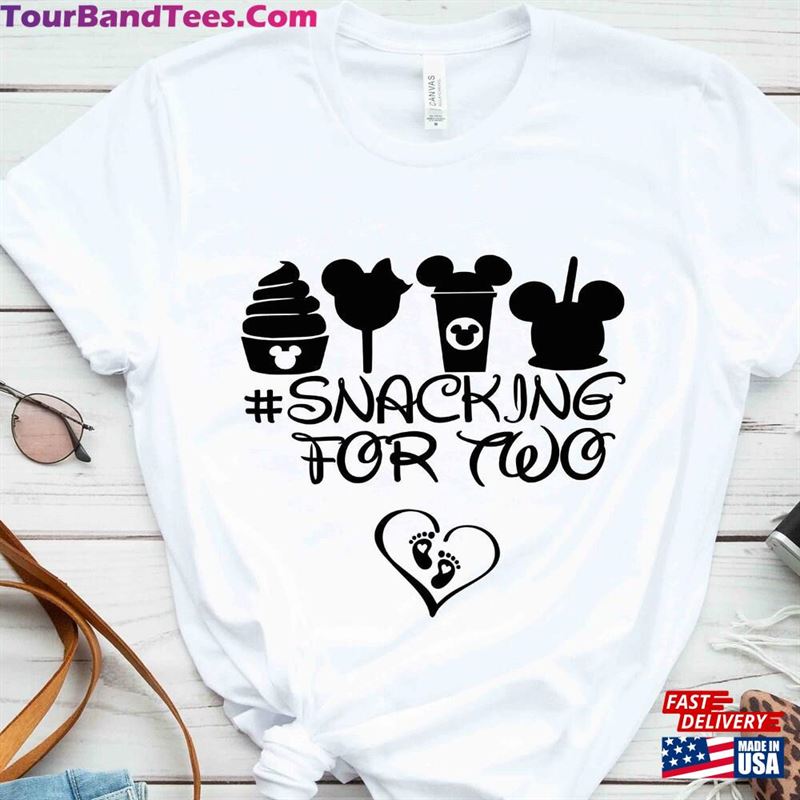 Snacking For Two T-Shirt Disneyland Shirt Pregnancy Sweatshirt Classic 29Uf122557 – Utopia Fashion