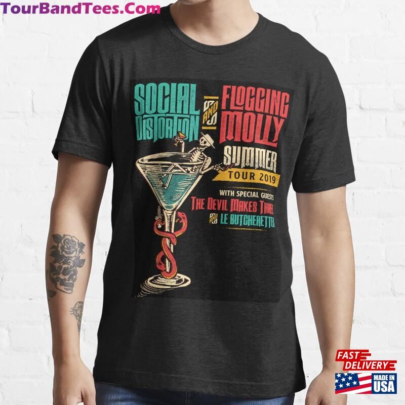 Social Flogging Tour Hitammuda Molly Distortion Essential T-Shirt Classic 29Uf124407 – Utopia Fashion