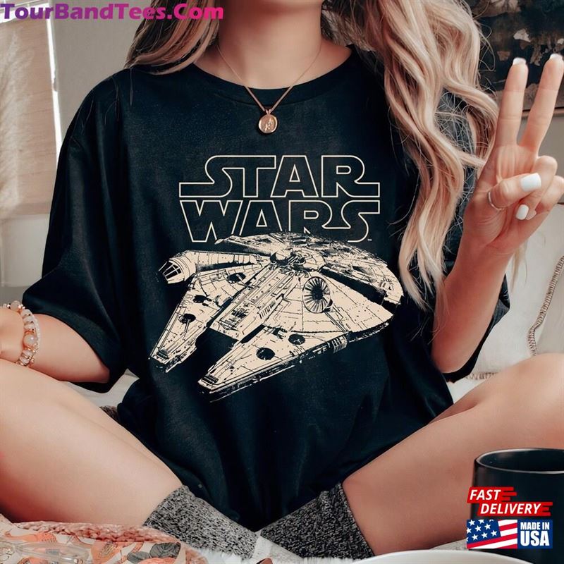 Star Wars Millennium Falcon Graphic Vintage Movie Poster War Fan Gift Classic T-Shirt 29Uf136771 – Utopia Fashion