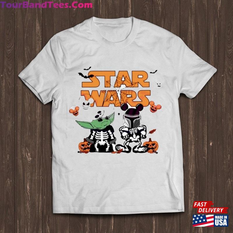 Star Wars Yoda And Boba Fett Skeleton Halloween Shirt Gift For Man Dad Mom Sweatshirt Hoodie 29Uf136672 – Utopia Fashion