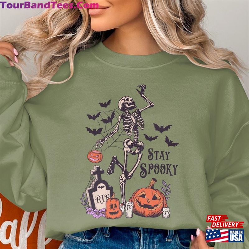 Stay Spooky Vintage Halloween Sweatshirt Creep It Real T-Shirt 29Uf131978 – Utopia Fashion