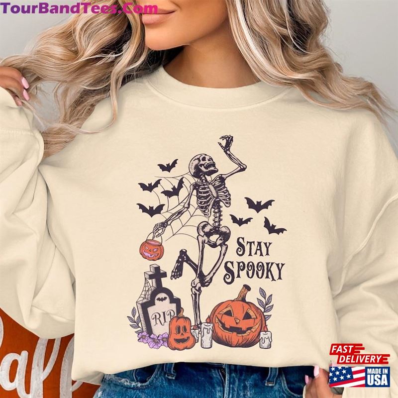 Stay Spooky Vintage Halloween Sweatshirt Creep It Real T-Shirt 29Uf131978 – Utopia Fashion