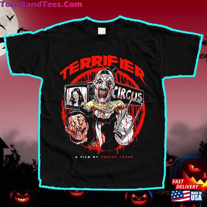 Terrifier Horror Movie Shirt The Clown Killer Halloween T-Shirt Hoodie Sweatshirt 29Uf131815 – Utopia Fashion