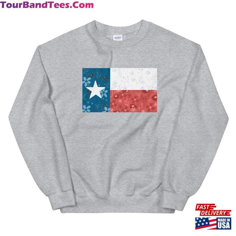 Texas Sweatshirt Flag Floral Classic 29Uf124522 – Utopia Fashion