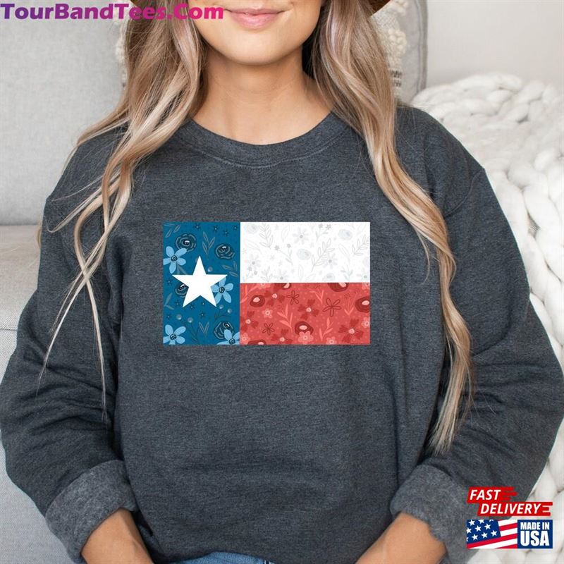 Texas Sweatshirt Flag Floral Classic 29Uf124522 – Utopia Fashion