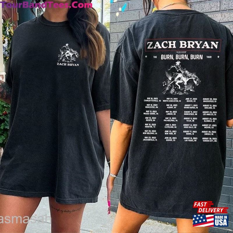 The Burn Tour Shirt Zach Concert Country Music Hoodie T-Shirt 29Uf136760 – Utopia Fashion