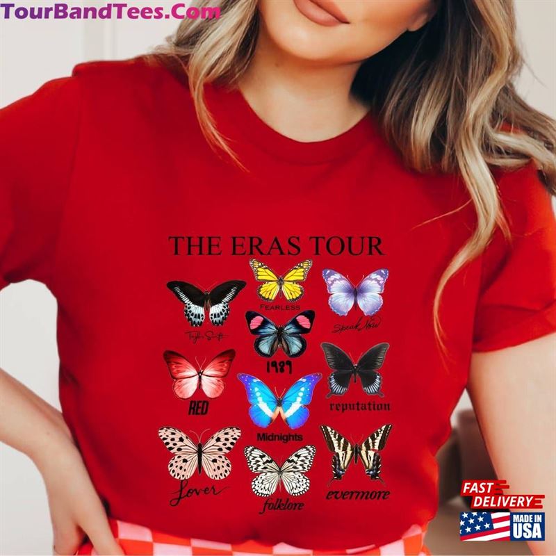 The Eras Tour Butterfly T-Shirt Swiftie Merch Tee Top Unisex Hoodie 29Uf119022 – Utopia Fashion