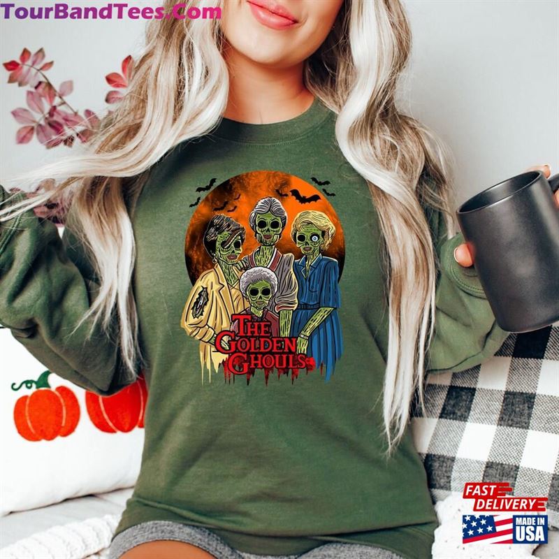 The Golden Ghouls Sweatshirt Girls Horror Halloween Blood Moon Shirt Unisex 29Uf131710 – Utopia Fashion