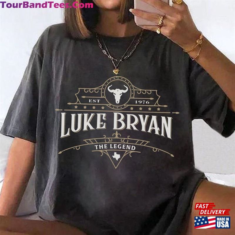 The Legend Luke Bryan T-Shirt Bull Skull Sweatshirt Country On Tour Classic 29Uf119115 – Utopia Fashion