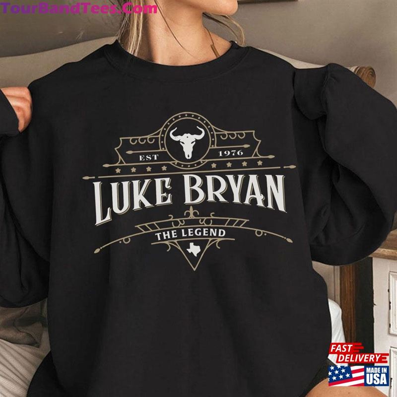 The Legend Luke Bryan T-Shirt Bull Skull Sweatshirt Country On Tour Classic 29Uf119115 – Utopia Fashion