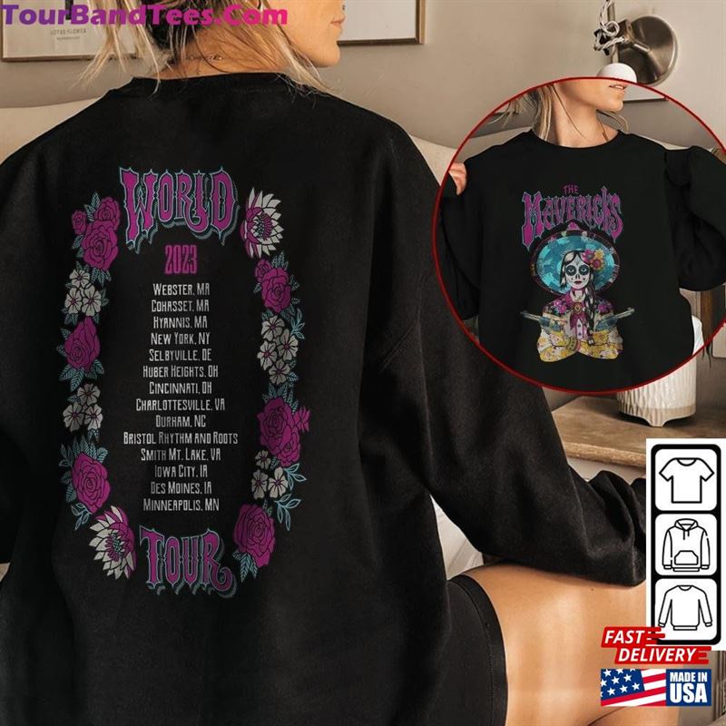 The Mavericks Music Band Side Shirt In Concert Tour Sweatshirt T-Shirt Classic 29Uf122780 – Utopia Fashion