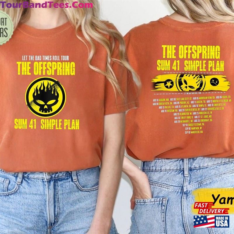 The Offspring Let Bad Times Roll Tour Shirt Vintage Band Fan T-Shirt Unisex 29Uf136403 – Utopia Fashion